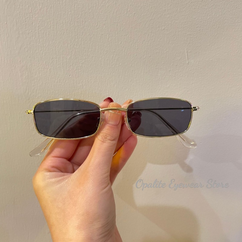 Sunglasses Uv400 - Kacamata Hitam Retro Bingkai Logam Berwarna-warni
