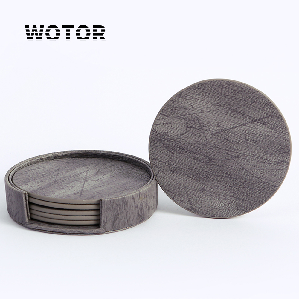 Marble Coaster Set - WOTOR 6 Buah/Lot Tatakan Gelas Benang