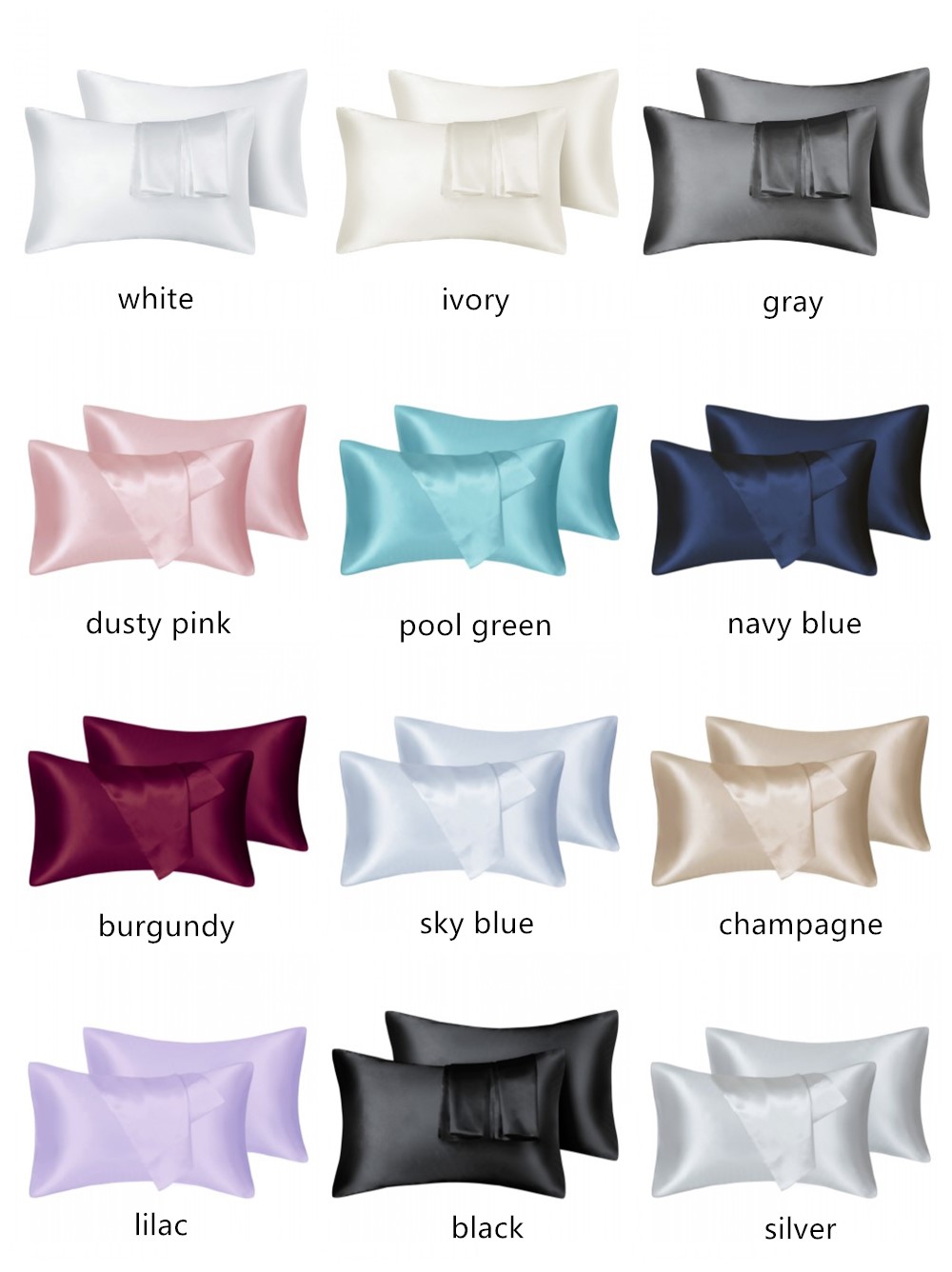 Silk Pillowcase - 2 buah/lot sarung bantal Perawatan Kulit