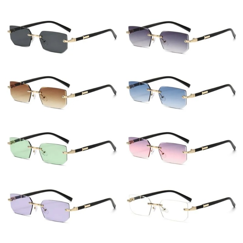 Designer Sunglasses - Kacamata Hitam Tanpa Bingkai Model Persegi