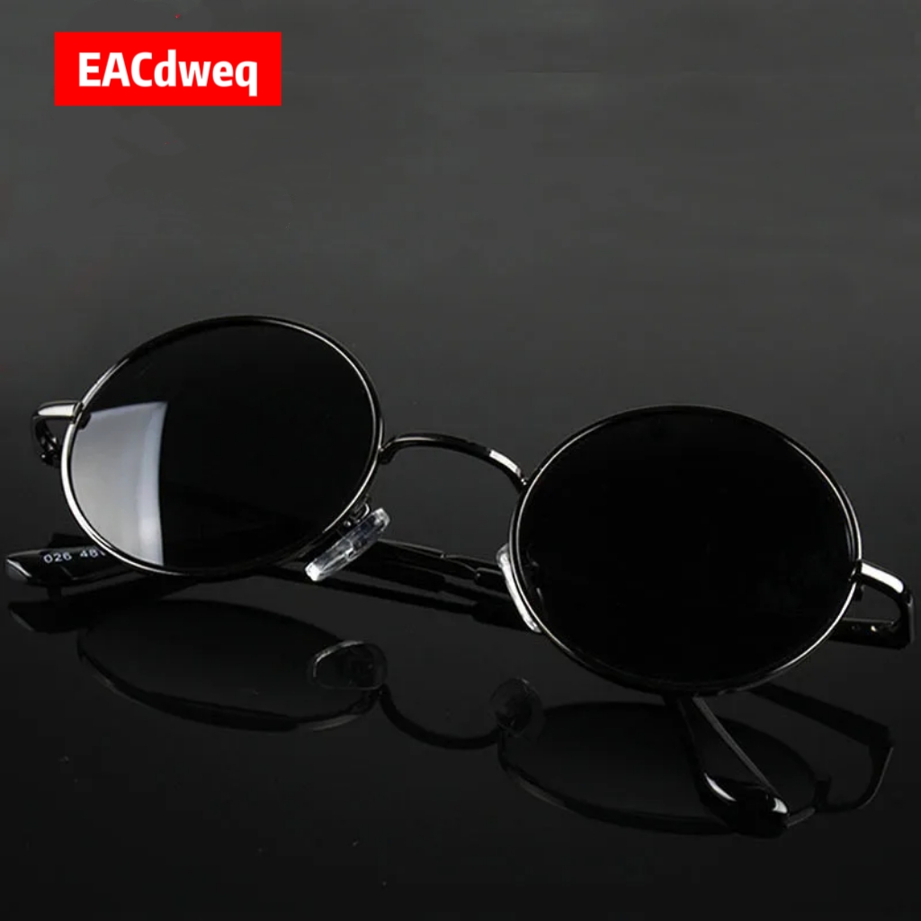 Designer Sunglasses - Kacamata Hitam Bulat Retro Vintage Pria