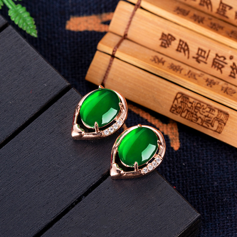 Anting-anting bunga giok alami - Gold Plated Jewelry ulasan dan harga